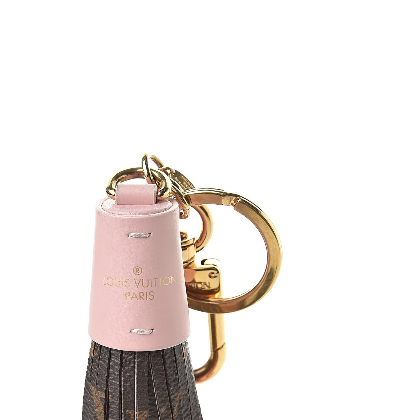 Monogram Tassel Bag Charm Pink