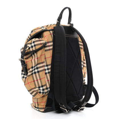 Burberry Nylon Vintage Check Medium Rucksack Backpack Antique Yellow 3 of 14