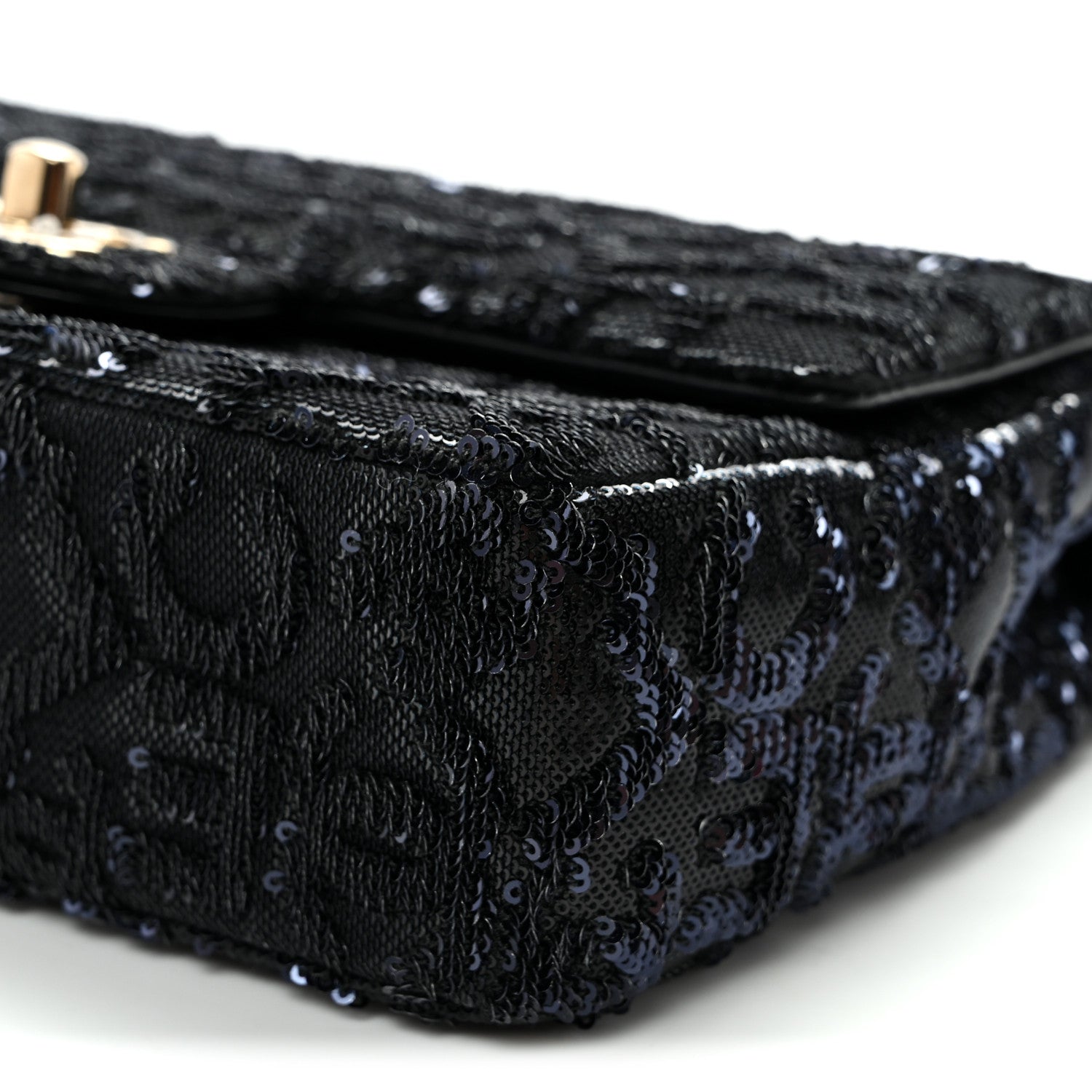 Chanel Sequin Quilted Small Single Flap Black 10 of 11