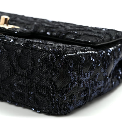 Chanel Sequin Quilted Small Single Flap Black 10 of 11
