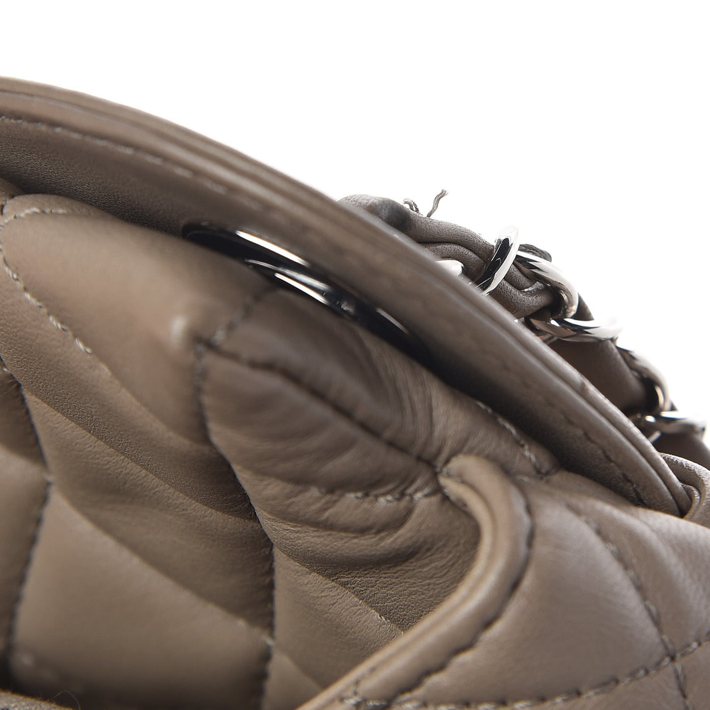Lambskin Quilted Large 7 Tote Taupe