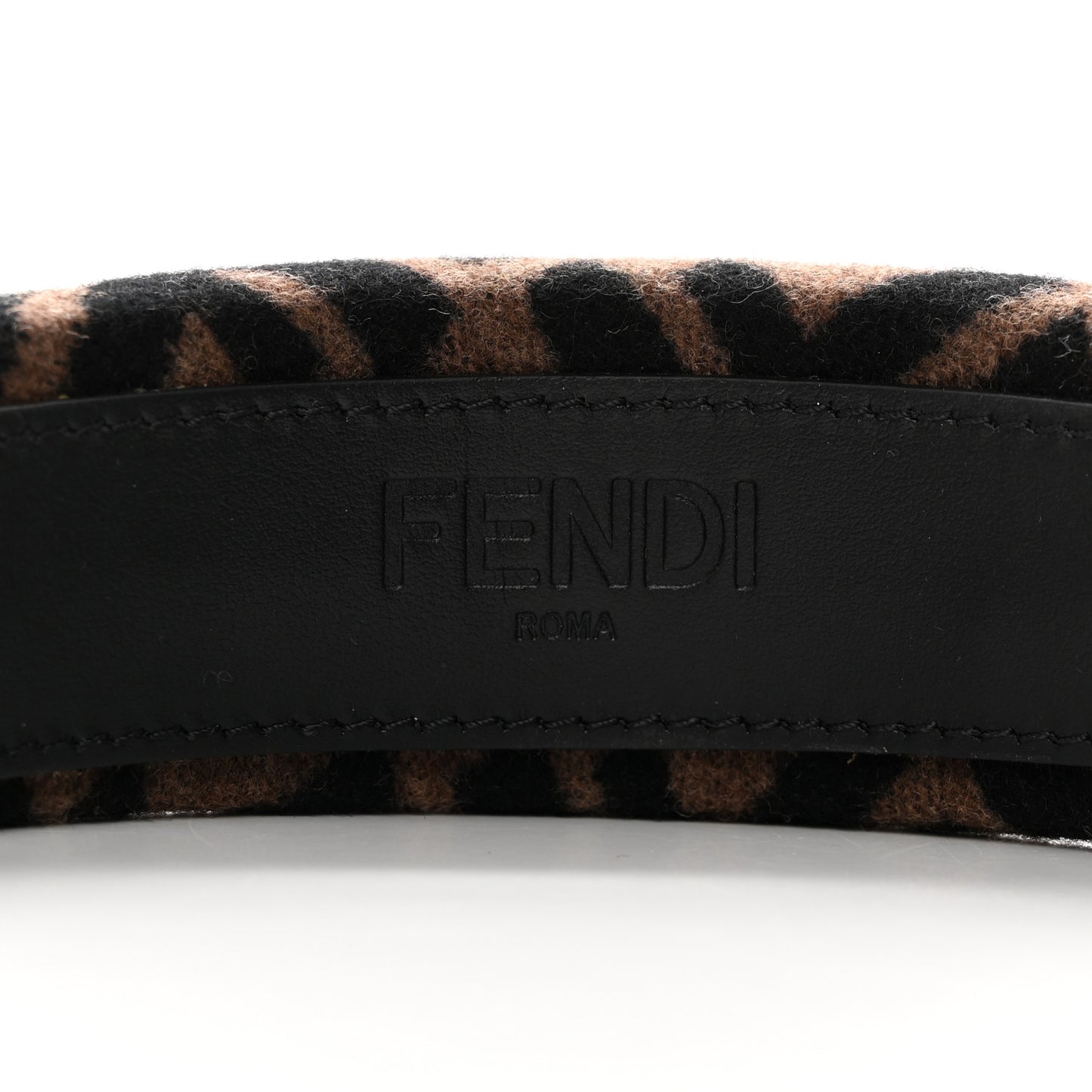 Wool Cashmere FF Logo Headband Tobacco