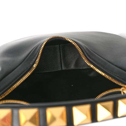 Valentino Garavani Calfskin Stud Sign Zip Hobo Black 5 of 8