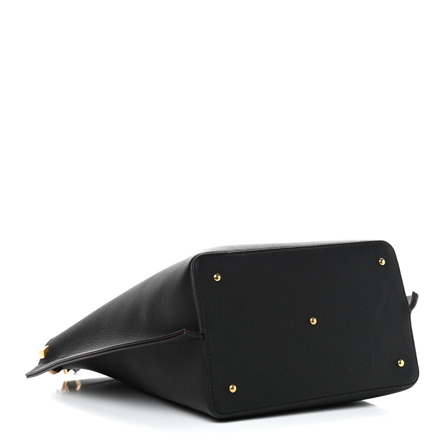 Grainy Calfskin Escape Hobo Bag Black