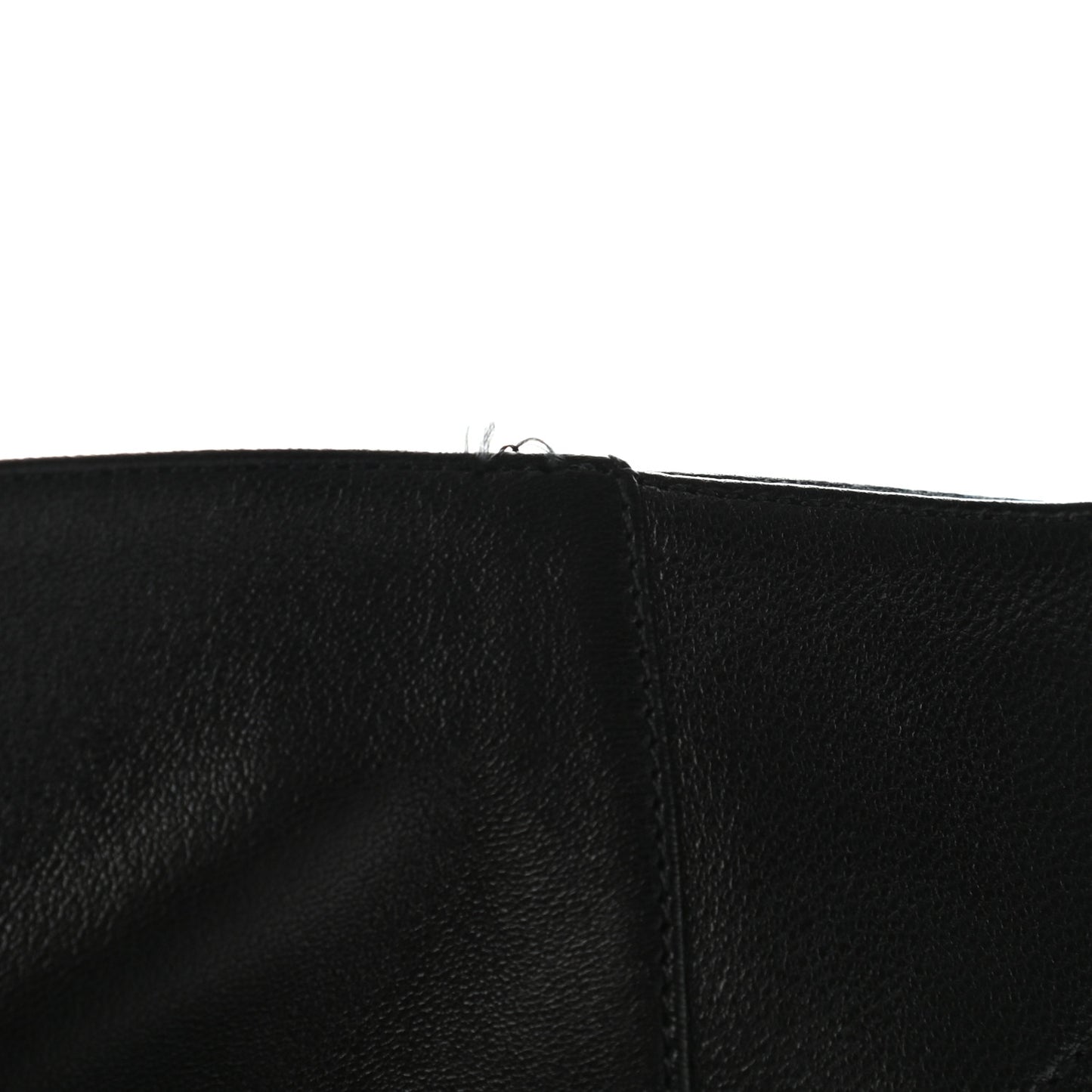 Calfskin CC Knee High Boots 38.5 Black