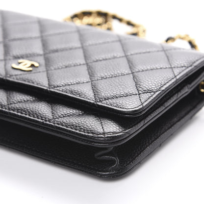 Chanel Caviar Quilted Wallet On Chain WOC Black 9 of 10
