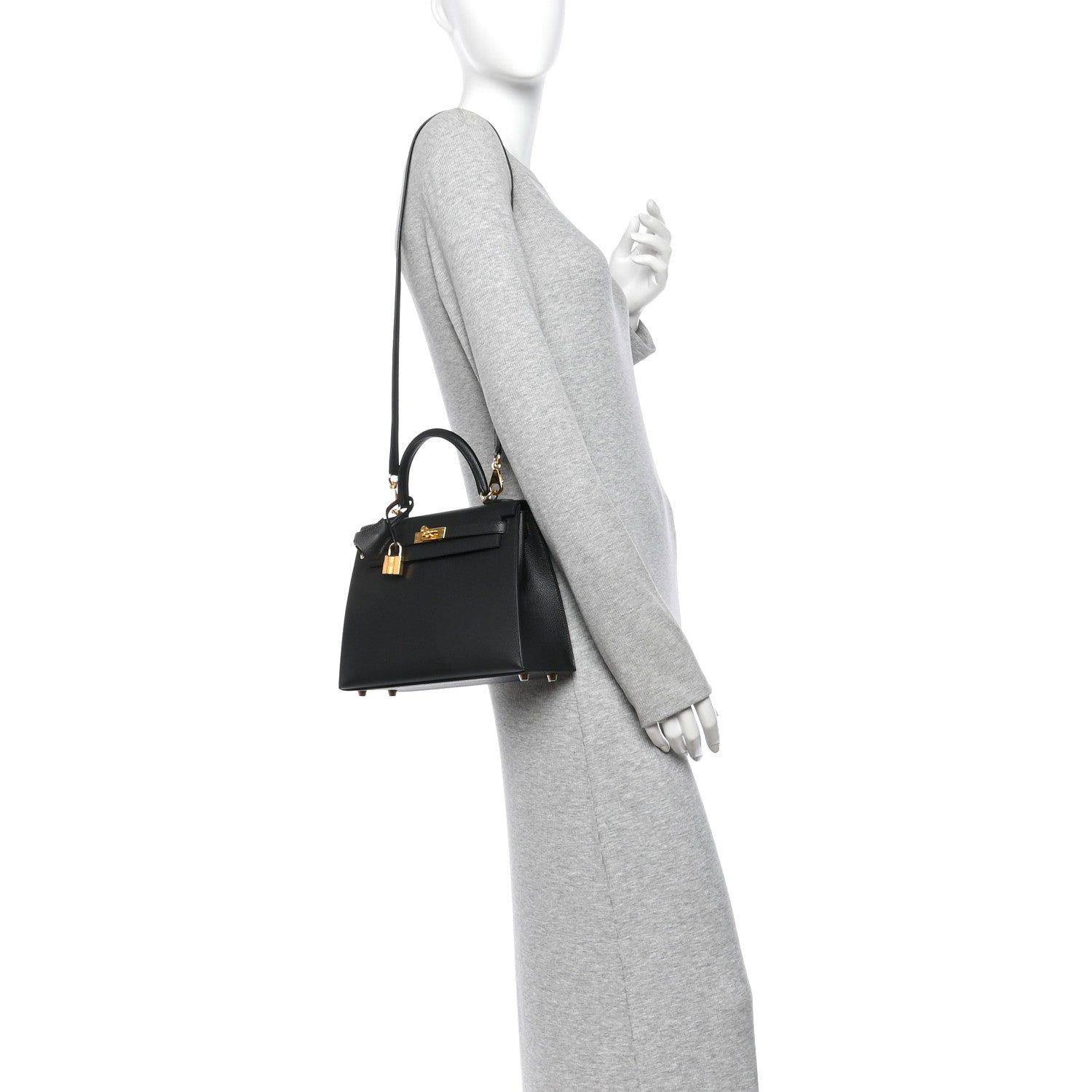 Hermes Epsom Kelly Sellier 25 Black 2 of 11