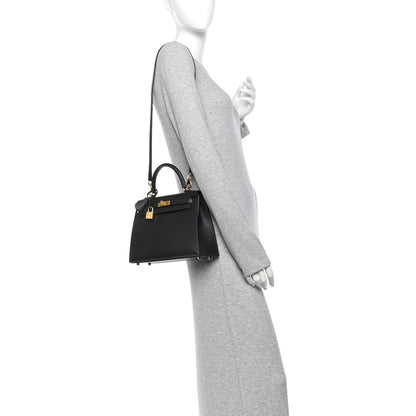 Hermes Epsom Kelly Sellier 25 Black 2 of 11