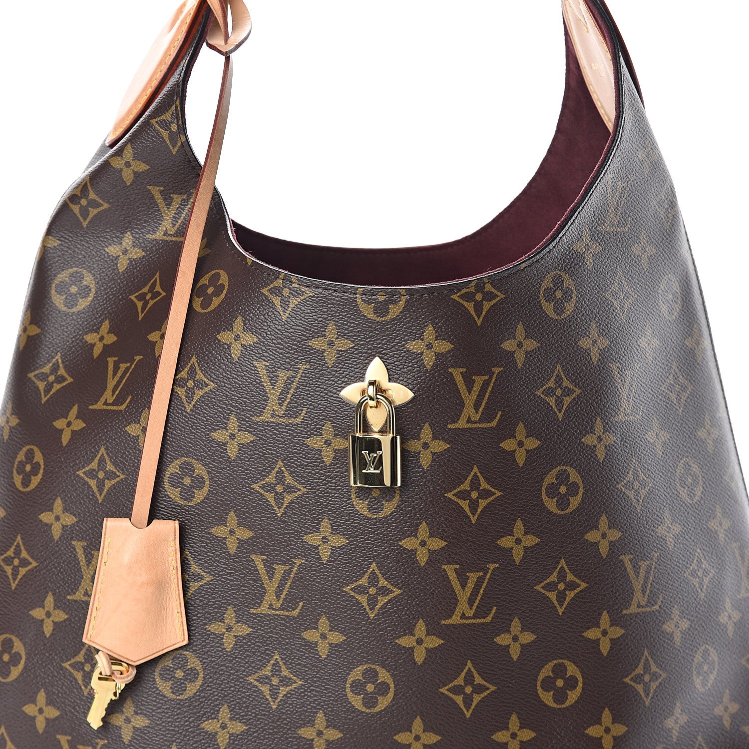Louis Vuitton Monogram Flower Hobo Beige 7 of 9