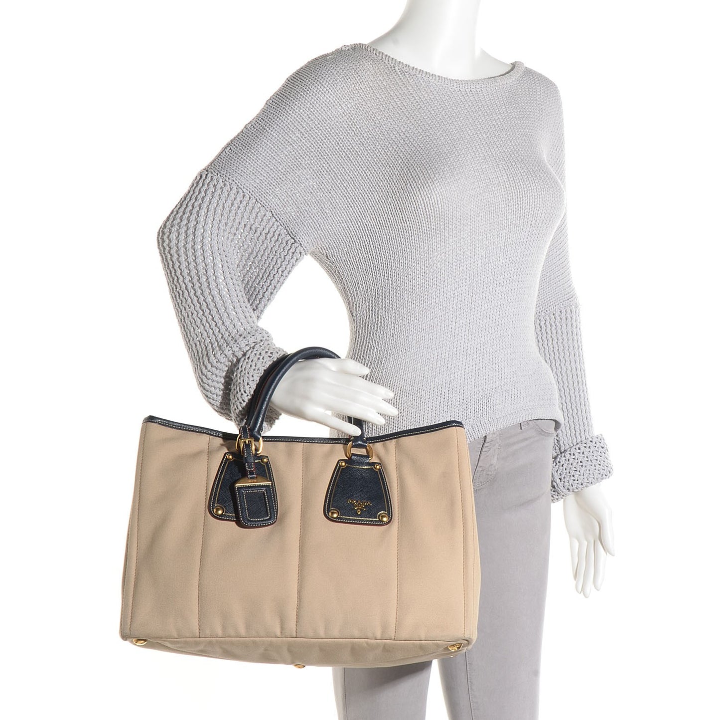 Canapa Saffiano Tote Corda Blue
