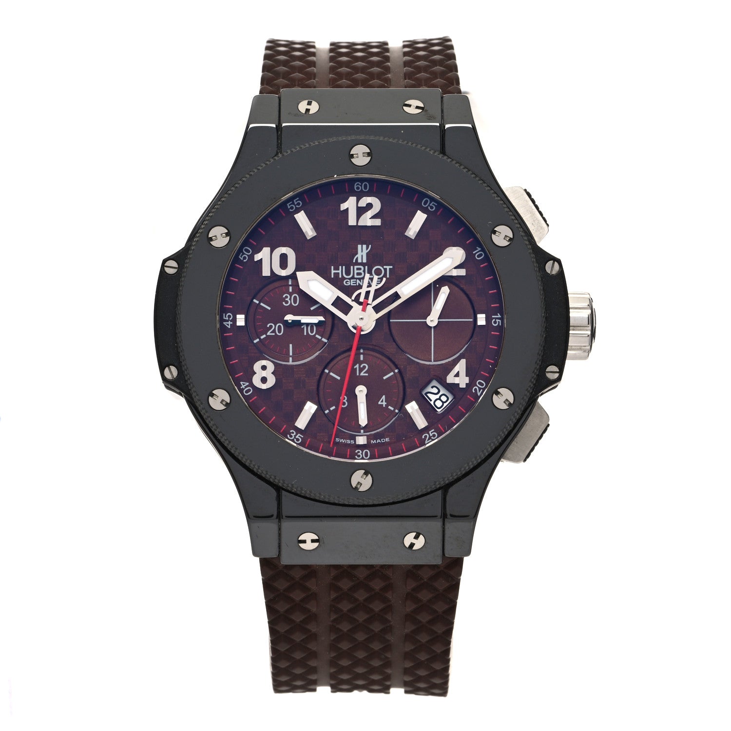 Hublot Ceramic Carbon Fiber Rubber 41mm Big Bang Automatic Watch Brown 341.CB.1001.RX 1 of 4
