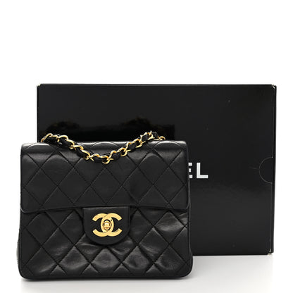 Chanel Lambskin Quilted Mini Square Flap Black 11 of 11