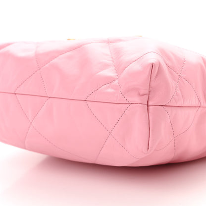 Chanel Shiny Calfskin Quilted Small Chanel 22 Light Pink 11 of 12