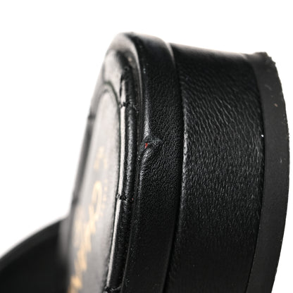 Chanel Lambskin Pearl Bow CC Flat Sandals 36 Black 9 of 9