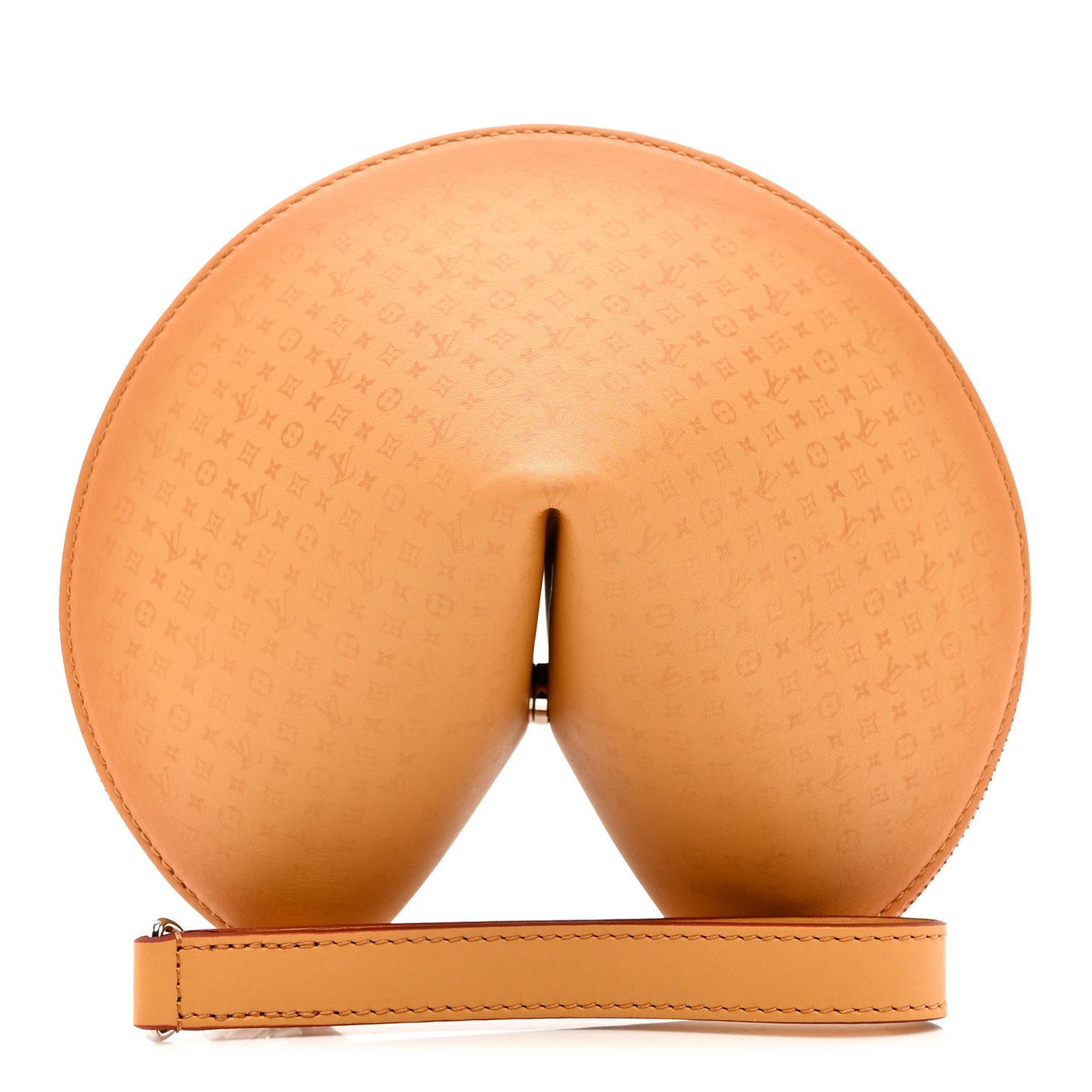 Calfskin Monogram Fortune Cookie Pouch Purple