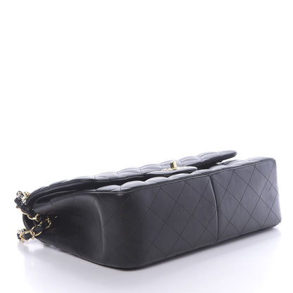 Chanel Lambskin Quilted Jumbo Double Flap Black 4 of 14