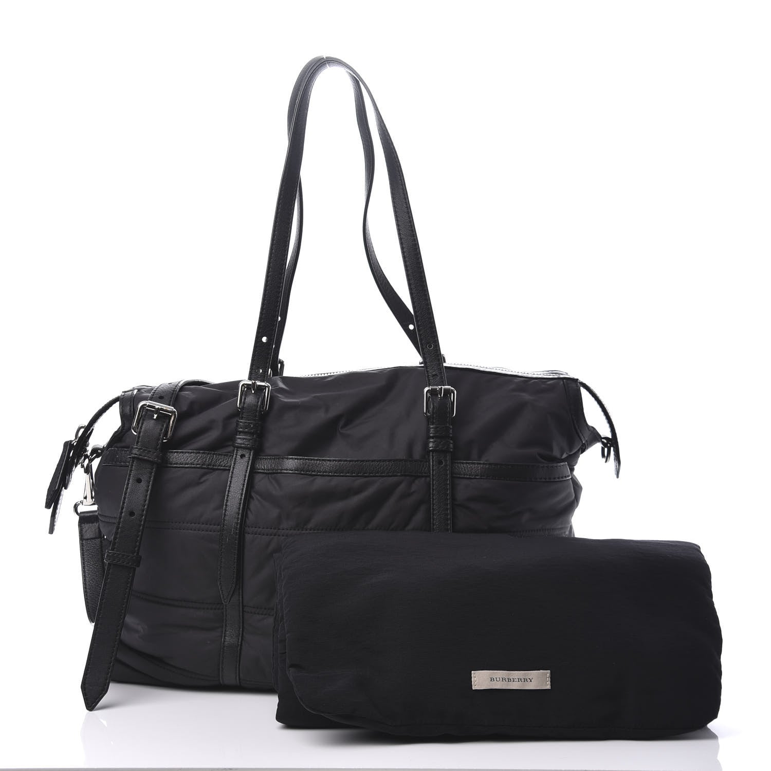 Burberry Nylon House Check Quilted Abbey Diaper Bag Black 10 of 10