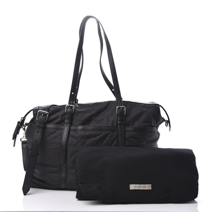 Burberry Nylon House Check Quilted Abbey Diaper Bag Black 10 of 10