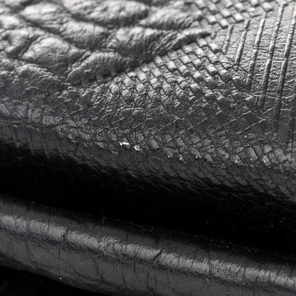 Burberry Signature Grain Calfskin Check Embossed Medium Balmoral Clutch Bag Black 16 of 16