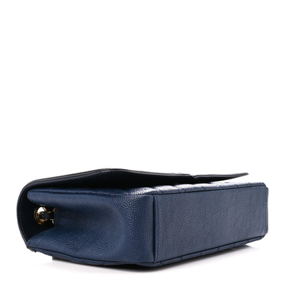 Chanel Caviar Quilted Medium CC Filigree Flap Navy Black 4 of 10