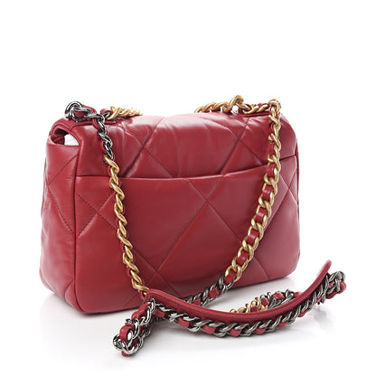 Chanel Goatskin Quilted Medium 19 Flap Dark Pink 2 of 10