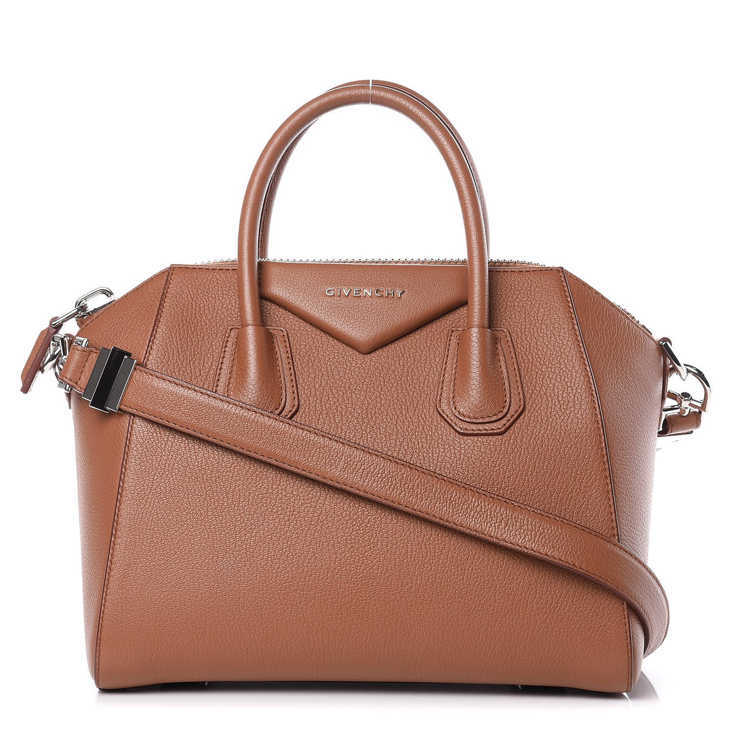 Sugar Goatskin Small Antigona Cognac