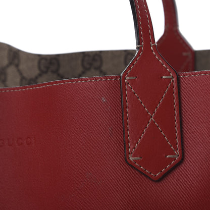Gucci GG Supreme Monogram Medium Reversible Tote Beige Red 17 of 18