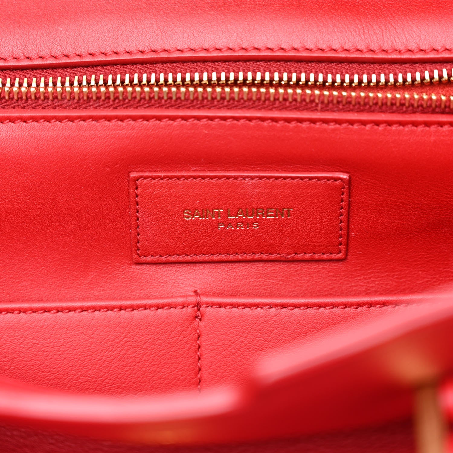 Saint Laurent Calfskin Medium Classic Y Cabas Red 6 of 9