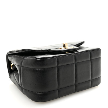 Chanel Lambskin Resin Crystal Square Quilted Mini Monacoco Flap Black 4 of 11