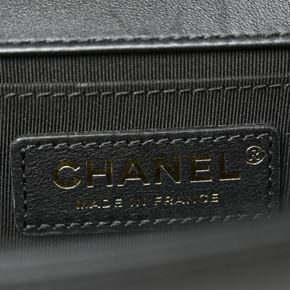 Chanel Calfskin Medium Boy Logo Top Handle Flap Black 6 of 10