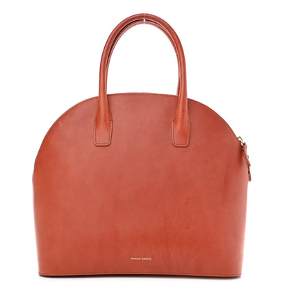 Mansur Gavriel Calfskin Top Handle Rounded Bag Brandy 1 of 12