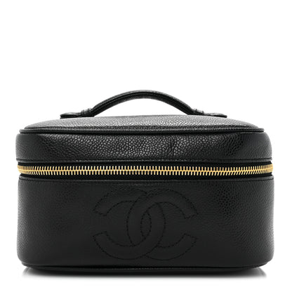 Chanel Caviar Vanity Cosmetic Case Black 1 of 9