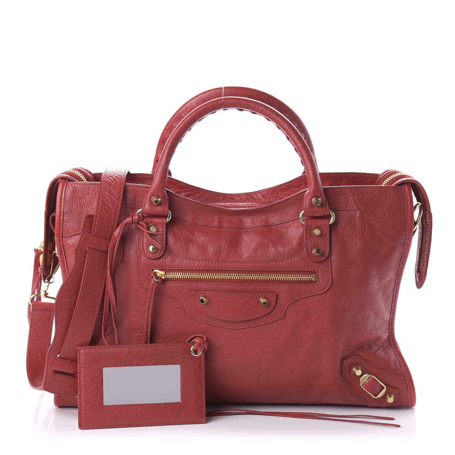 Balenciaga Agneau Classic Gold Hardware City Rouge Groseille 1 of 9