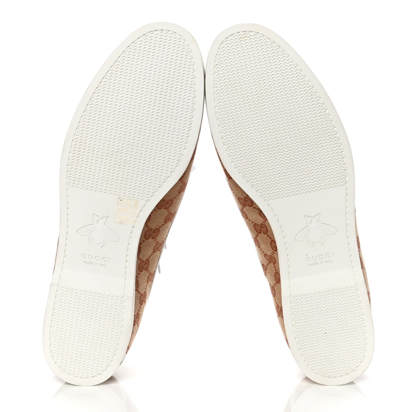 Monogram Mens Boat Shoes 14 Beige Ruggine White