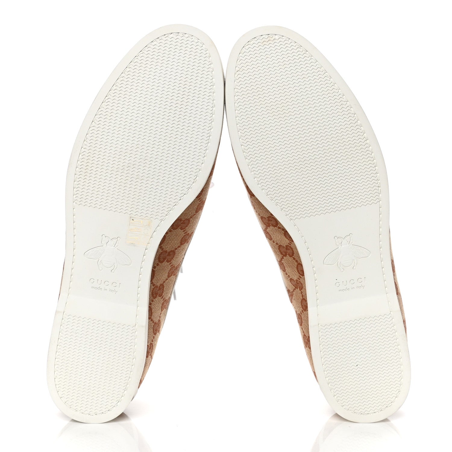 Gucci Monogram Mens Boat Shoes 14 Beige Ruggine White 4 of 4