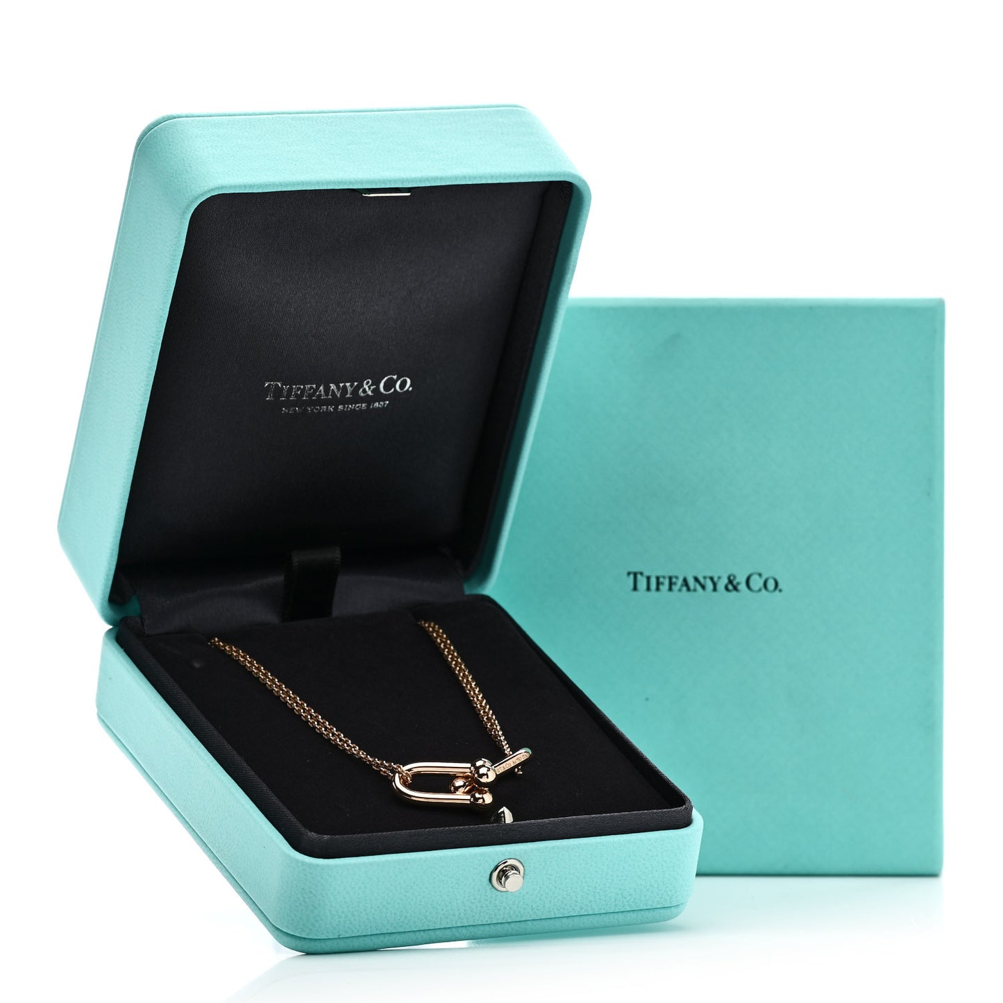 18K Rose Gold HardWear Double Link Pendant Necklace