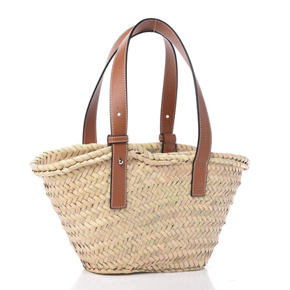 Loewe Raffia Small Basket Tote Bag Natural Tan 3 of 12