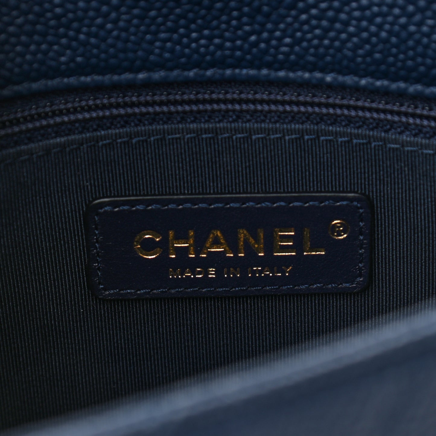 Caviar Quilted City Walk Flap Navy Blue
