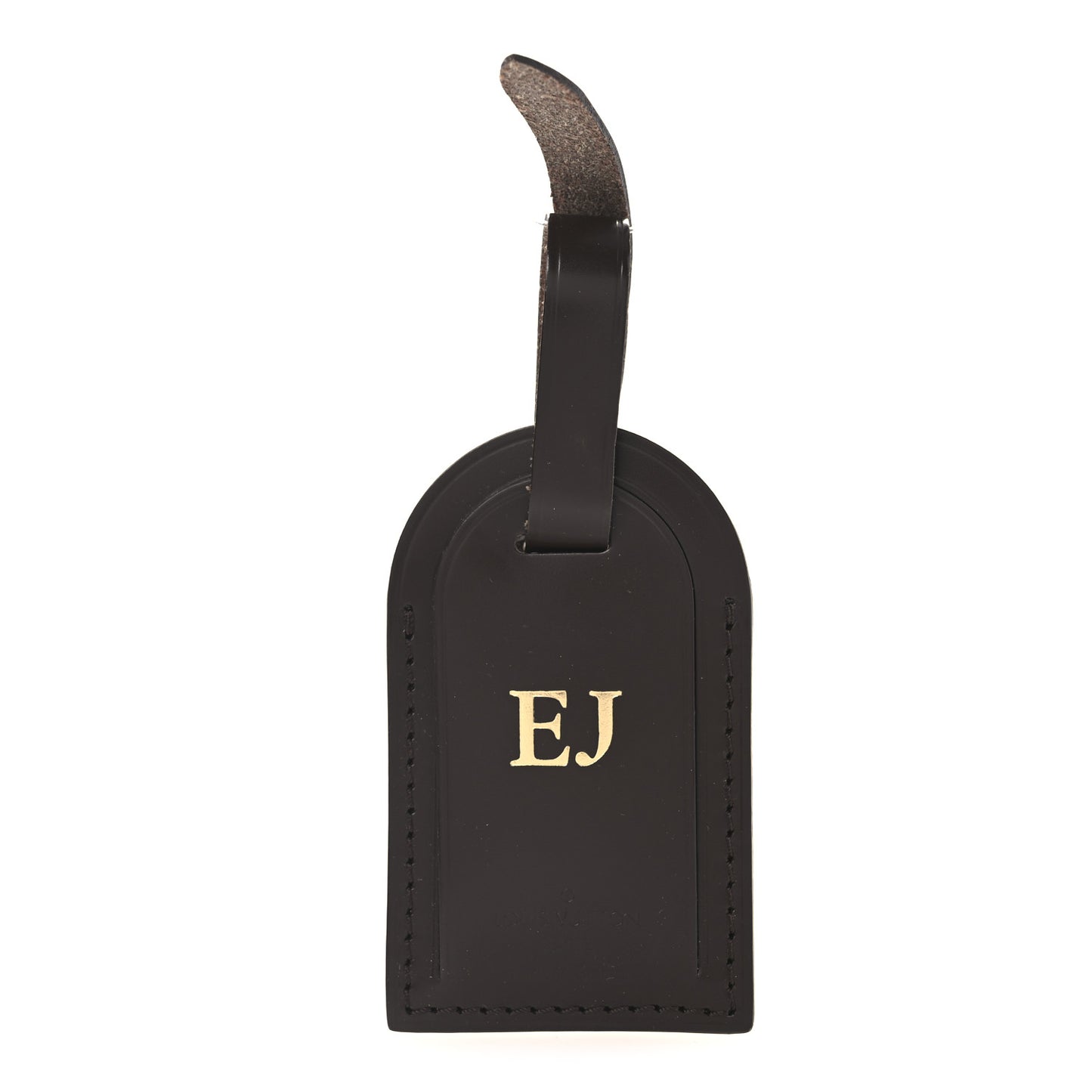 Calfskin Luggage Tag Ebene
