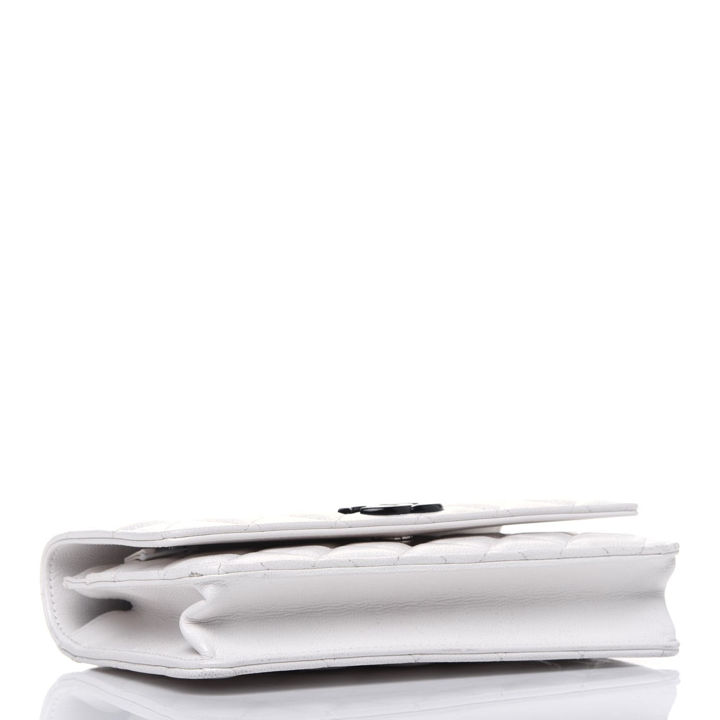 Caviar Quilted My Everything Wallet On Chain WOC White