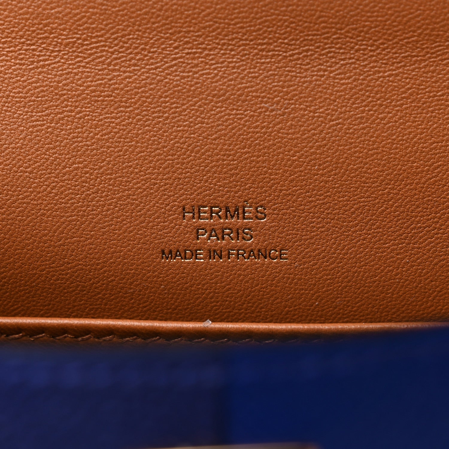 Hermes Epsom Casaque Mini Kelly Sellier 20 Bleu Encre Bleu Electrique Gold 6 of 10