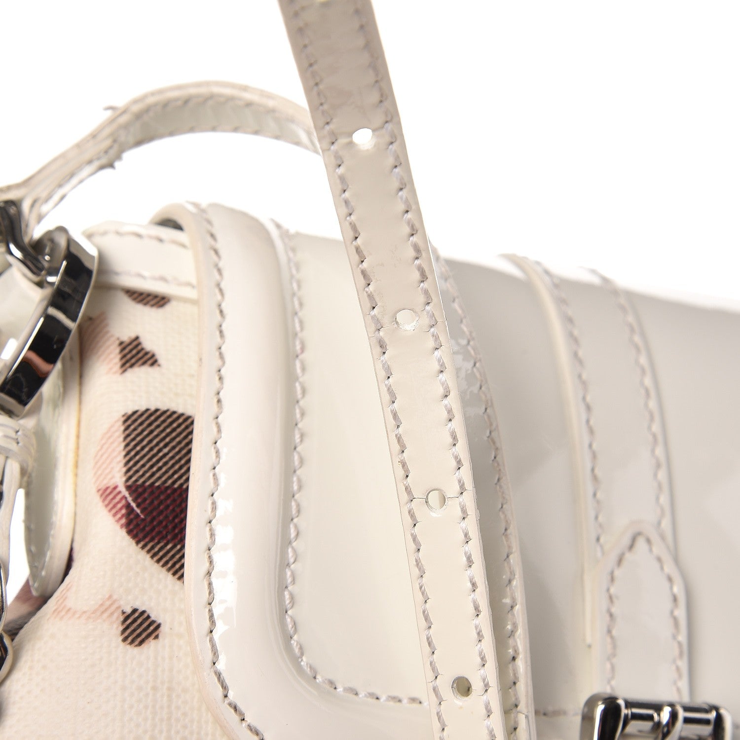 Burberry Patent Heart Print Supernova Check XS Aspley Crossbody White 11 of 11