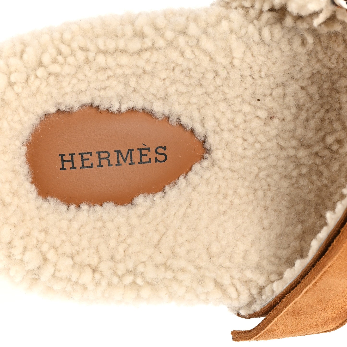 Suede Goatskin Woolskin Womens Chypre Sandals 40.5 Naturel Ecru