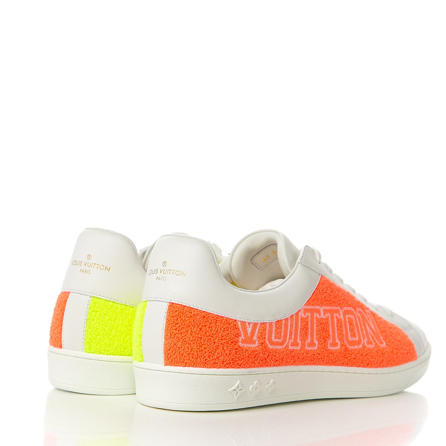 Calfskin Luxembourg Sneakers 10 White Orange Yellow
