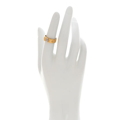Louis Vuitton Brass Monogram Engraved Nanogram Ring S Gold 2 of 7
