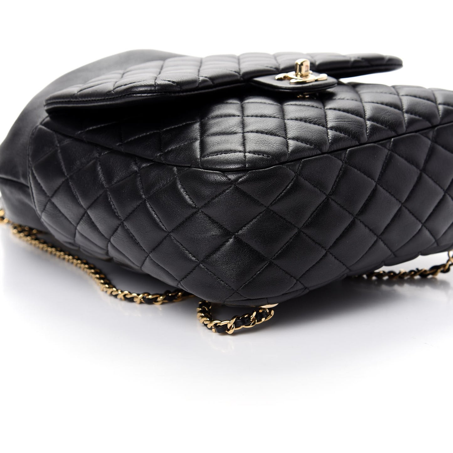 Lambskin Quilted Large In Seoul Backpack Navy