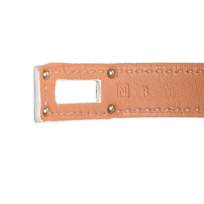 Hermes Epsom Kelly Double Tour Bracelet Medium White 5 of 8