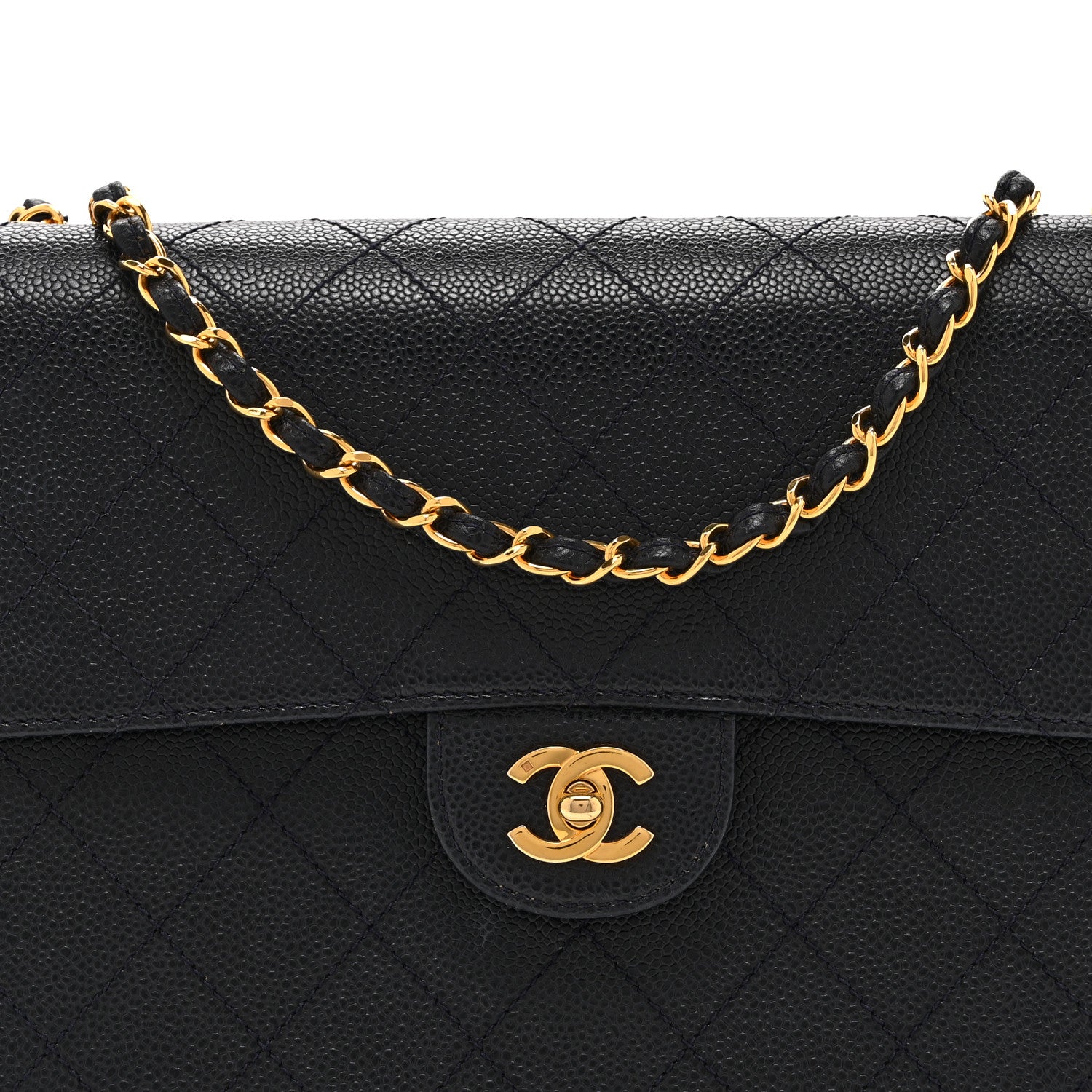Chanel Caviar Jumbo Single Flap Black 9 of 11