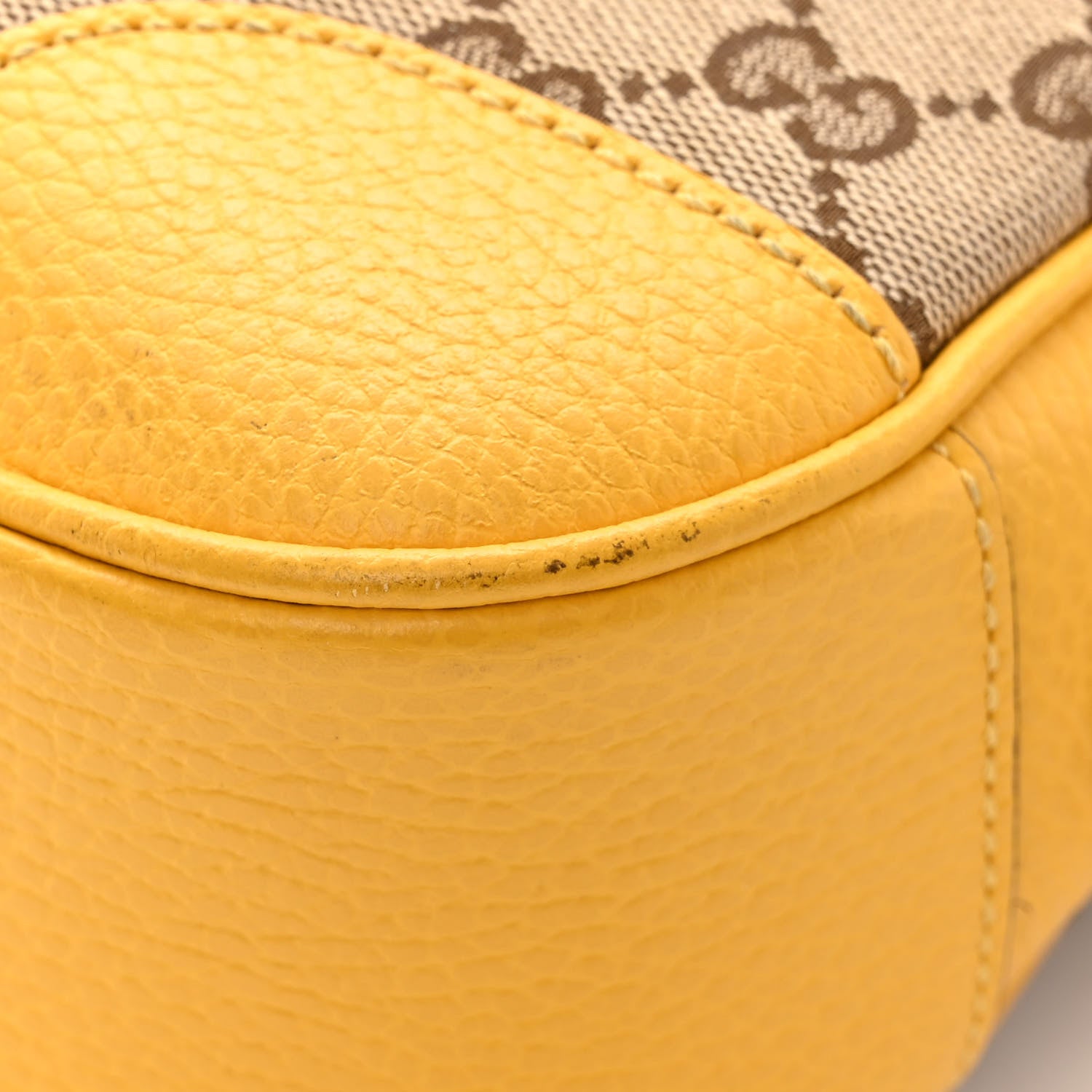 Gucci Monogram Dollar Calfskin Mini Bree Messenger Bag Beige Ebony New Buttercup 11 of 12