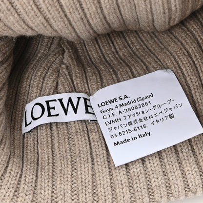 Loewe Wool Logo Beanie Dark Beige 5 of 5